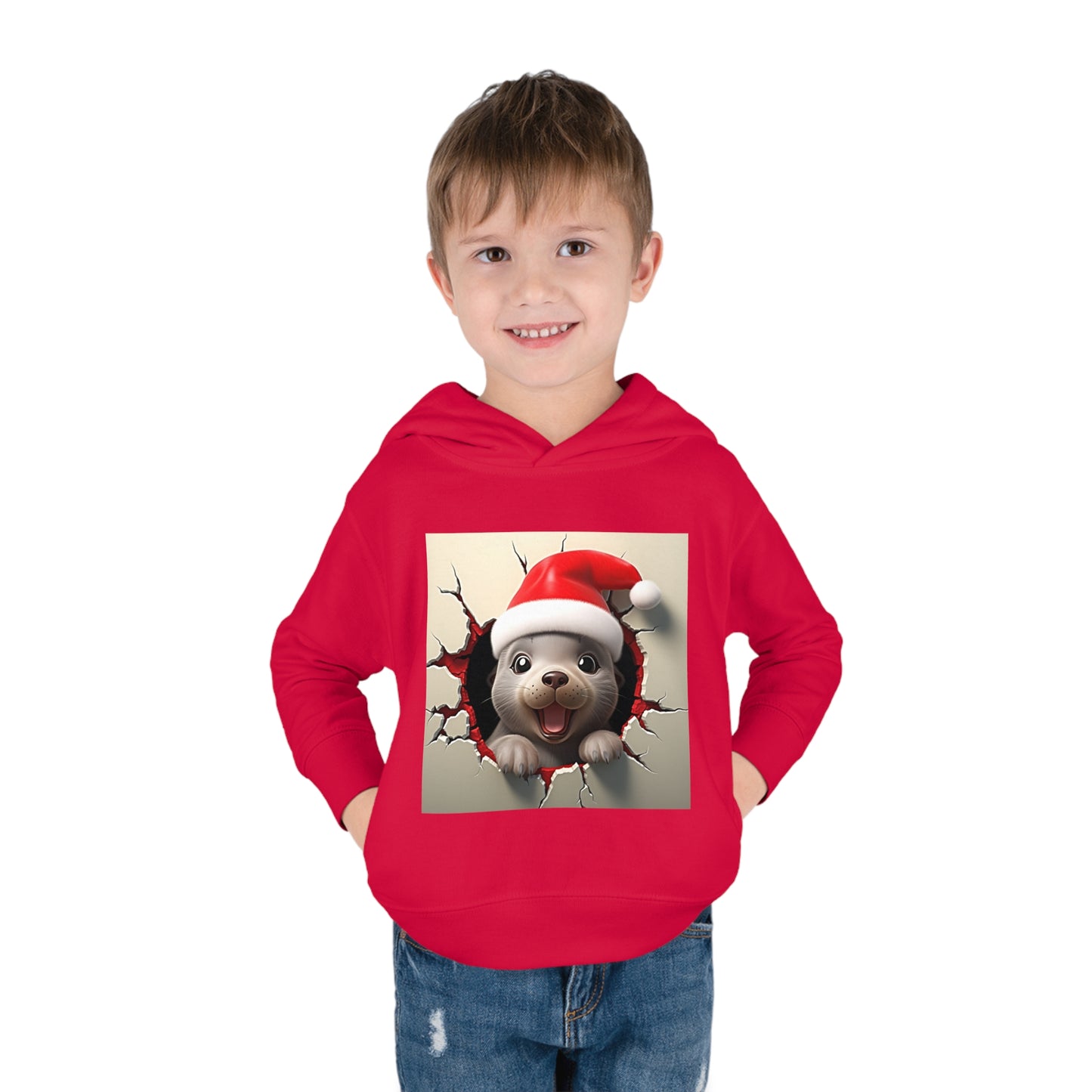 Copy of ~Baby Seal Cub~ 3D Christmas Toddler Pullover Fleece Hoodie by Rabbit Skins