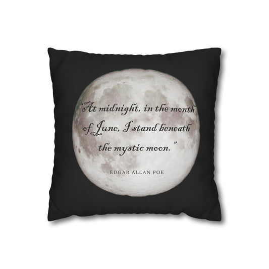 ~Mystic Moon~ Edgar Allan Poe Quote ~ Spun Polyester Pillowcase