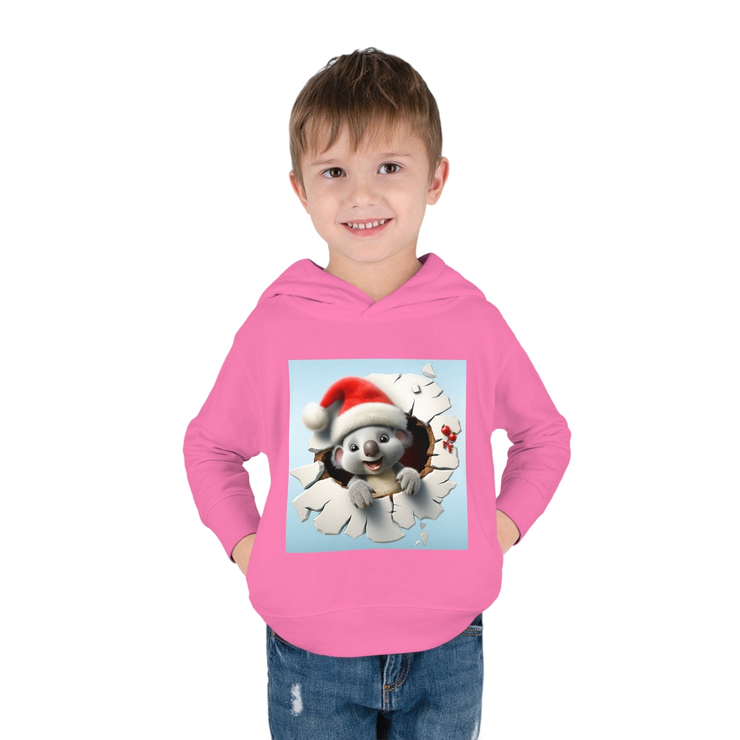 ~Baby Koala~ 3D Christmas Toddler Pullover Fleece Hoodie by Rabbit Skins