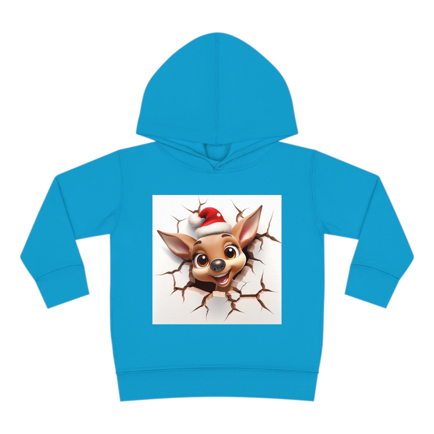 ~Fawn~ 3D Christmas Toddler Pullover Fleece Hoodie by Rabbit Skins