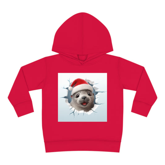 ~Baby Seal~ 3D Christmas Toddler Pullover Fleece Hoodie by Rabbit Skins