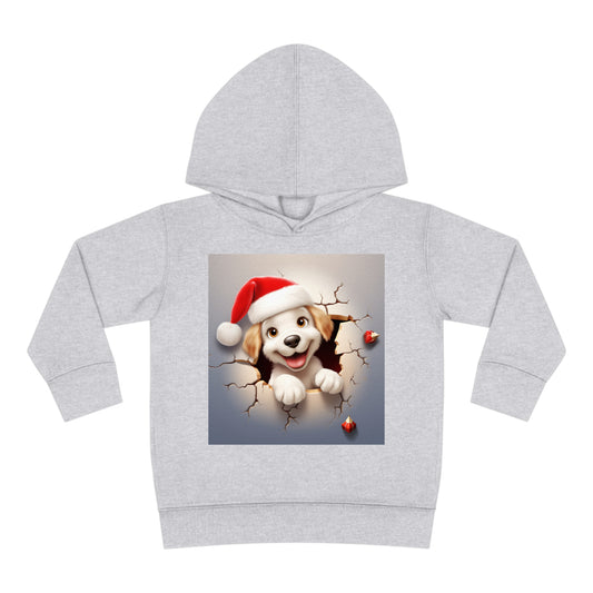 ~Little Puppy~ 3D Christmas Toddler Pullover Fleece Hoodie by Rabbit Skins