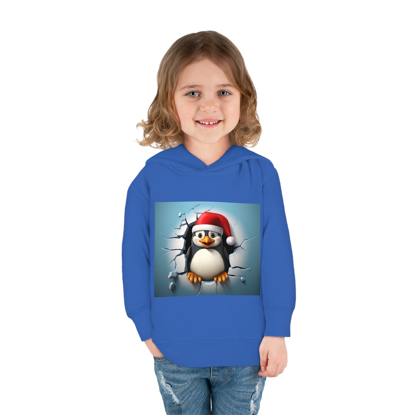 ~Penguin Chick~ 3D Christmas Toddler Pullover Fleece Hoodie by Rabbit Skins