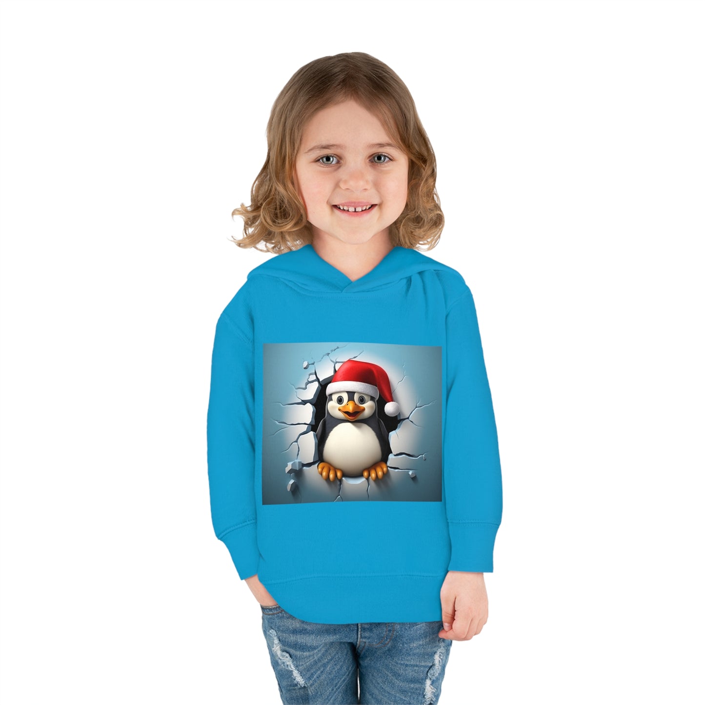 ~Penguin Chick~ 3D Christmas Toddler Pullover Fleece Hoodie by Rabbit Skins