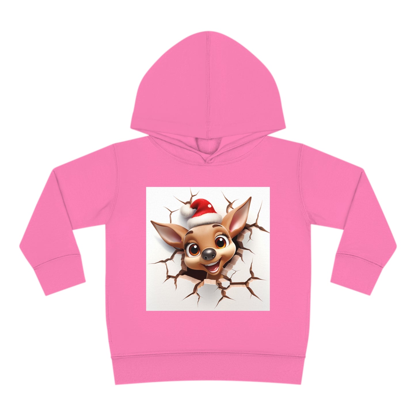 ~Fawn~ 3D Christmas Toddler Pullover Fleece Hoodie by Rabbit Skins