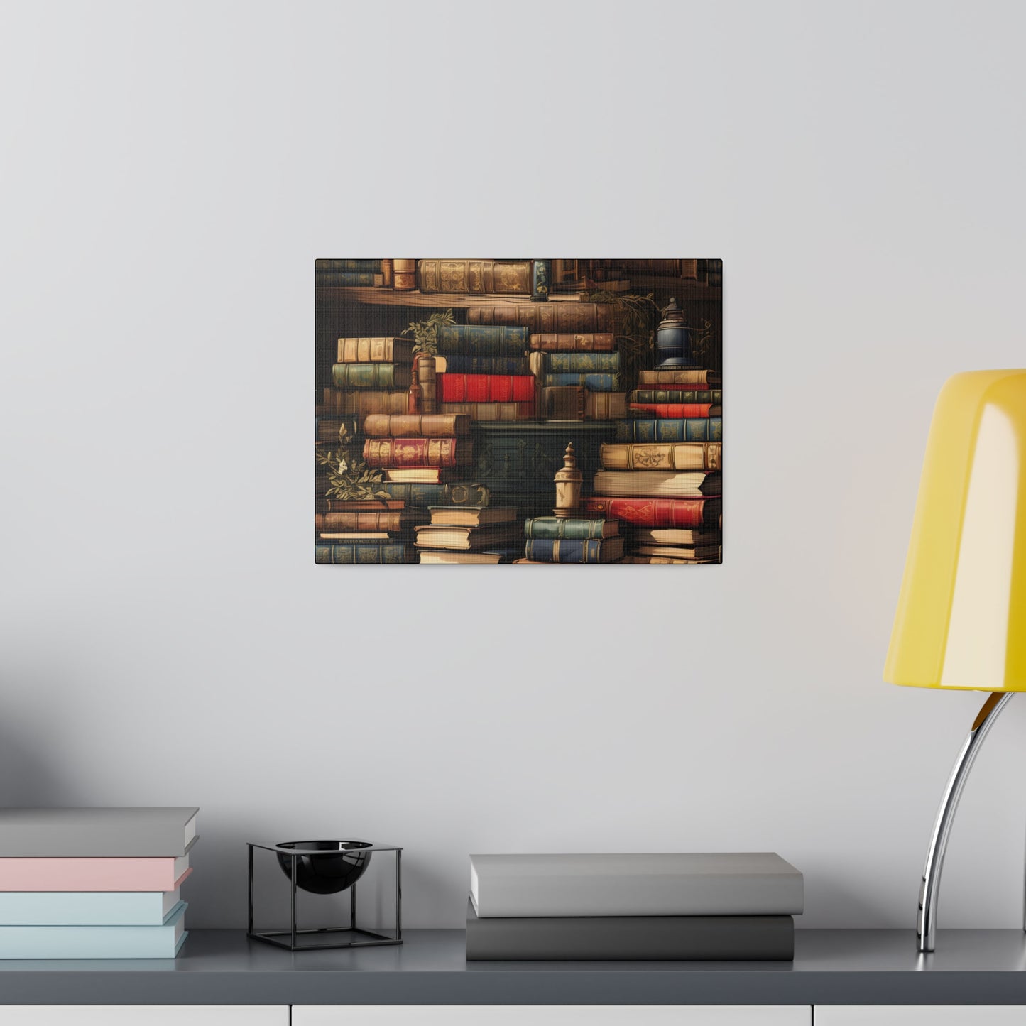 ~Dark Academia Book Collection~ Matte Canvas, Stretched, 0.75"