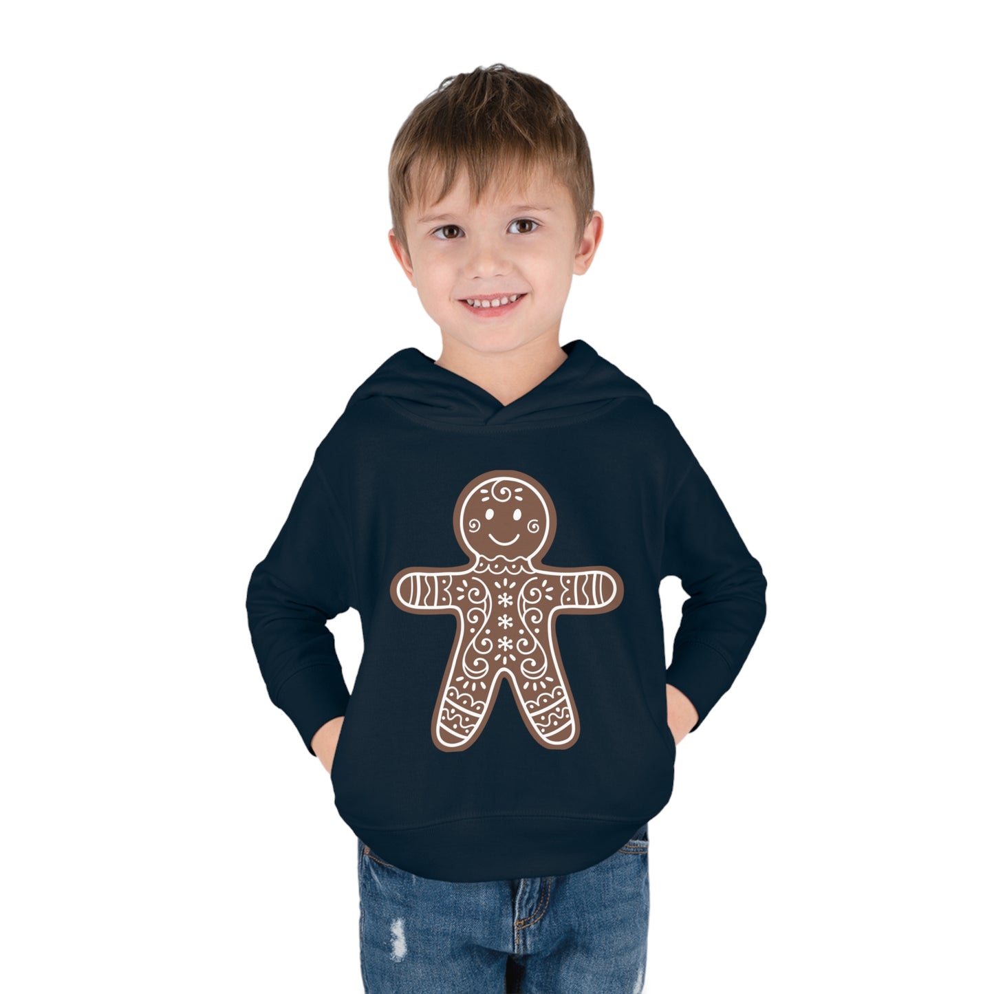 ~Gingerbread Man~ Christmas Toddler Pullover Fleece Hoodie by Rabbit Skins