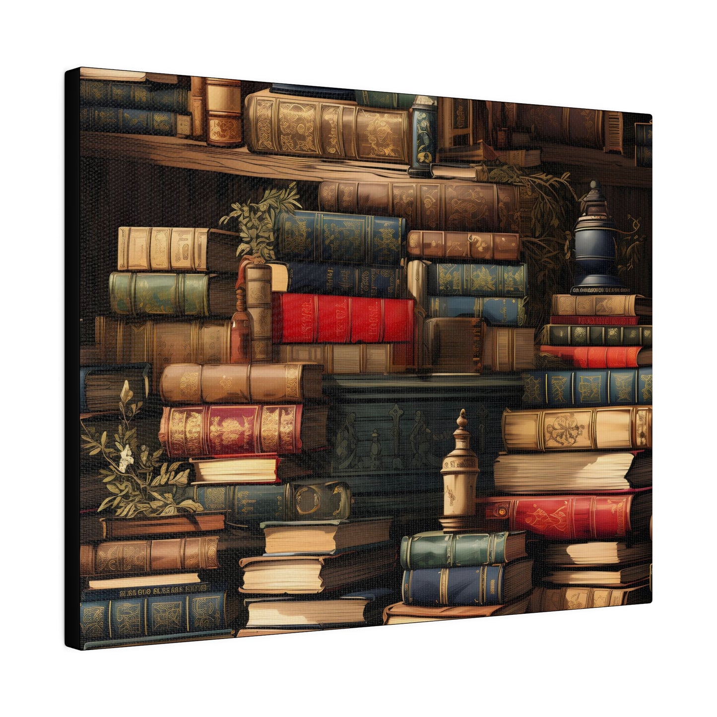 ~Dark Academia Book Collection~ Matte Canvas, Stretched, 0.75"