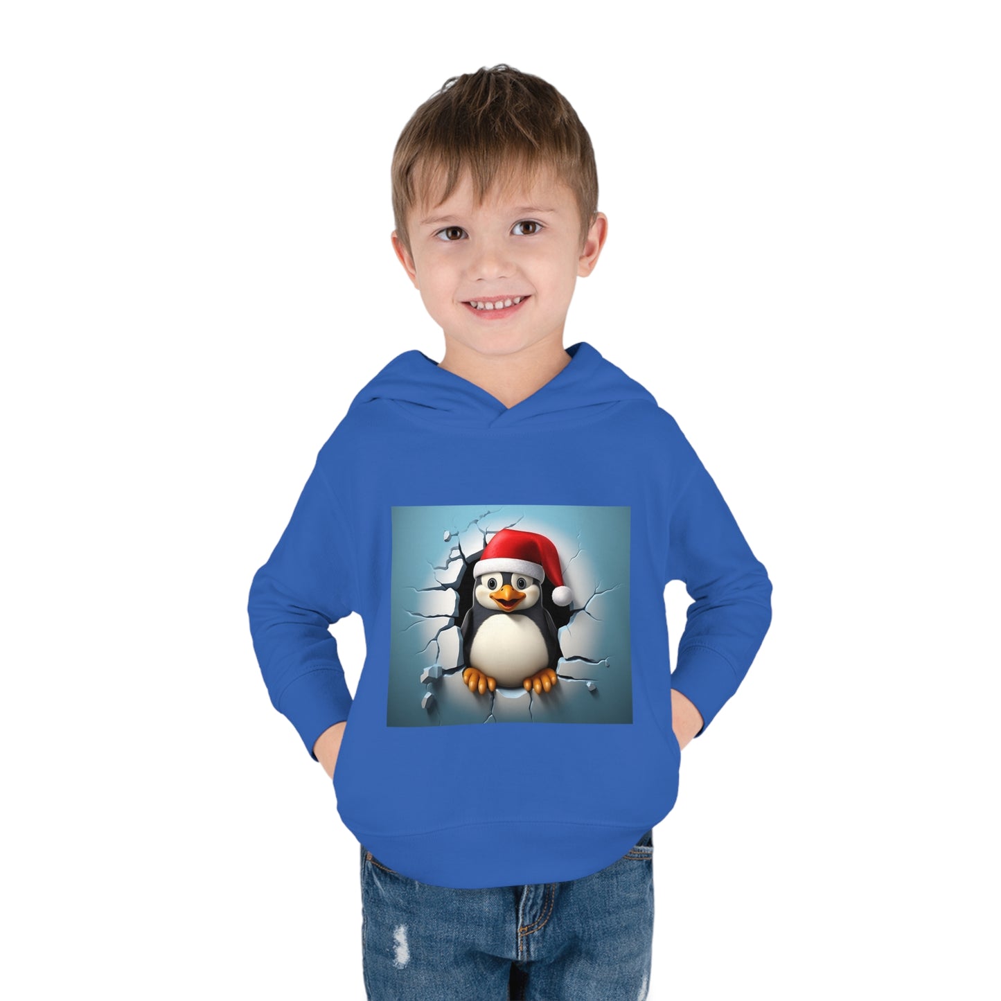 ~Penguin Chick~ 3D Christmas Toddler Pullover Fleece Hoodie by Rabbit Skins