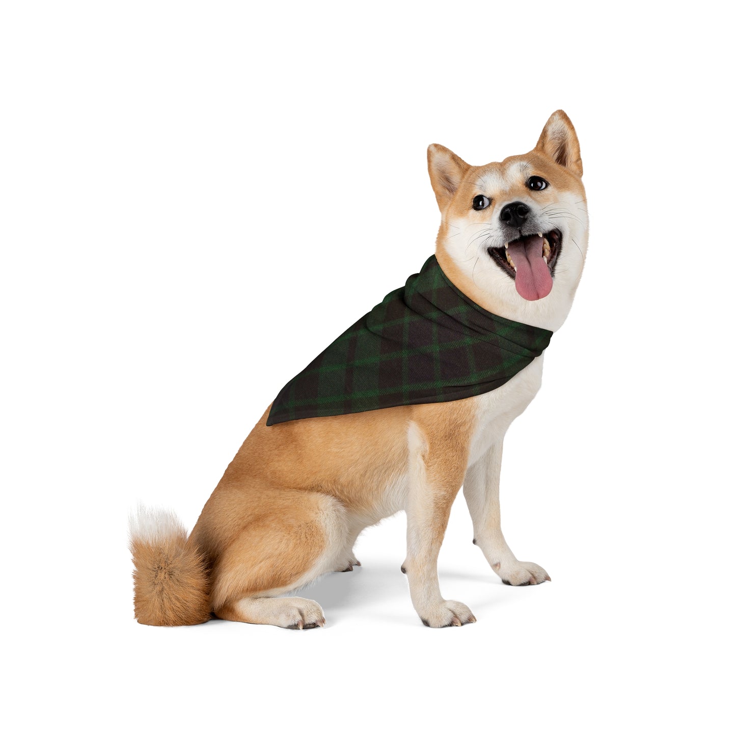 ~Black & Green Christmas Tartan~ Pet Bandana