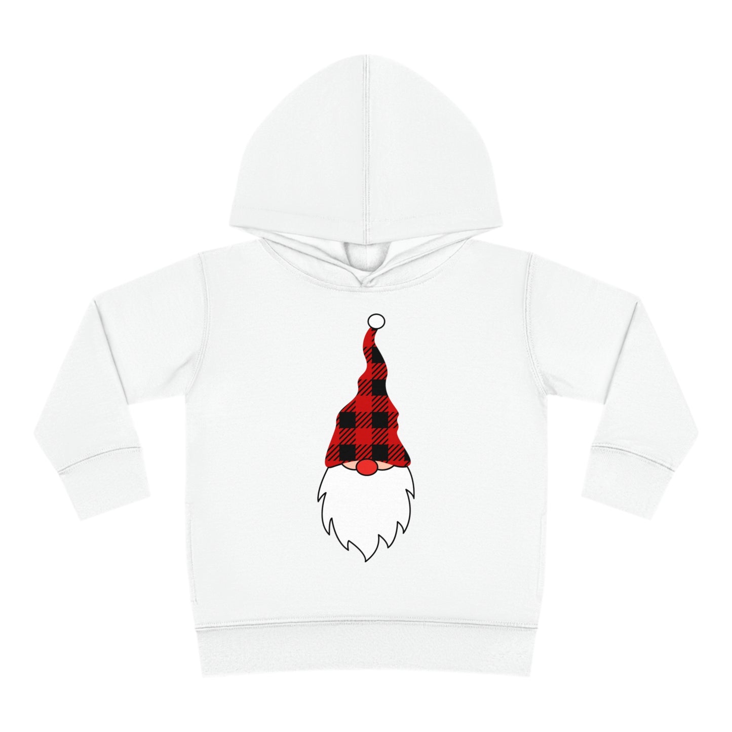 ~Plaid Santa~ Christmas Toddler Pullover Fleece Hoodie by Rabbit Skins