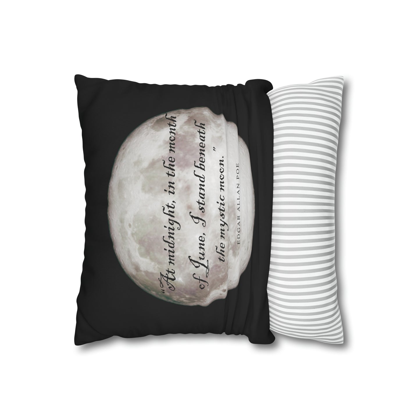 ~Mystic Moon~ Edgar Allan Poe Quote ~ Spun Polyester Pillowcase