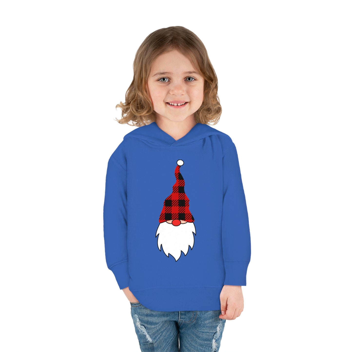 ~Plaid Santa~ Christmas Toddler Pullover Fleece Hoodie by Rabbit Skins