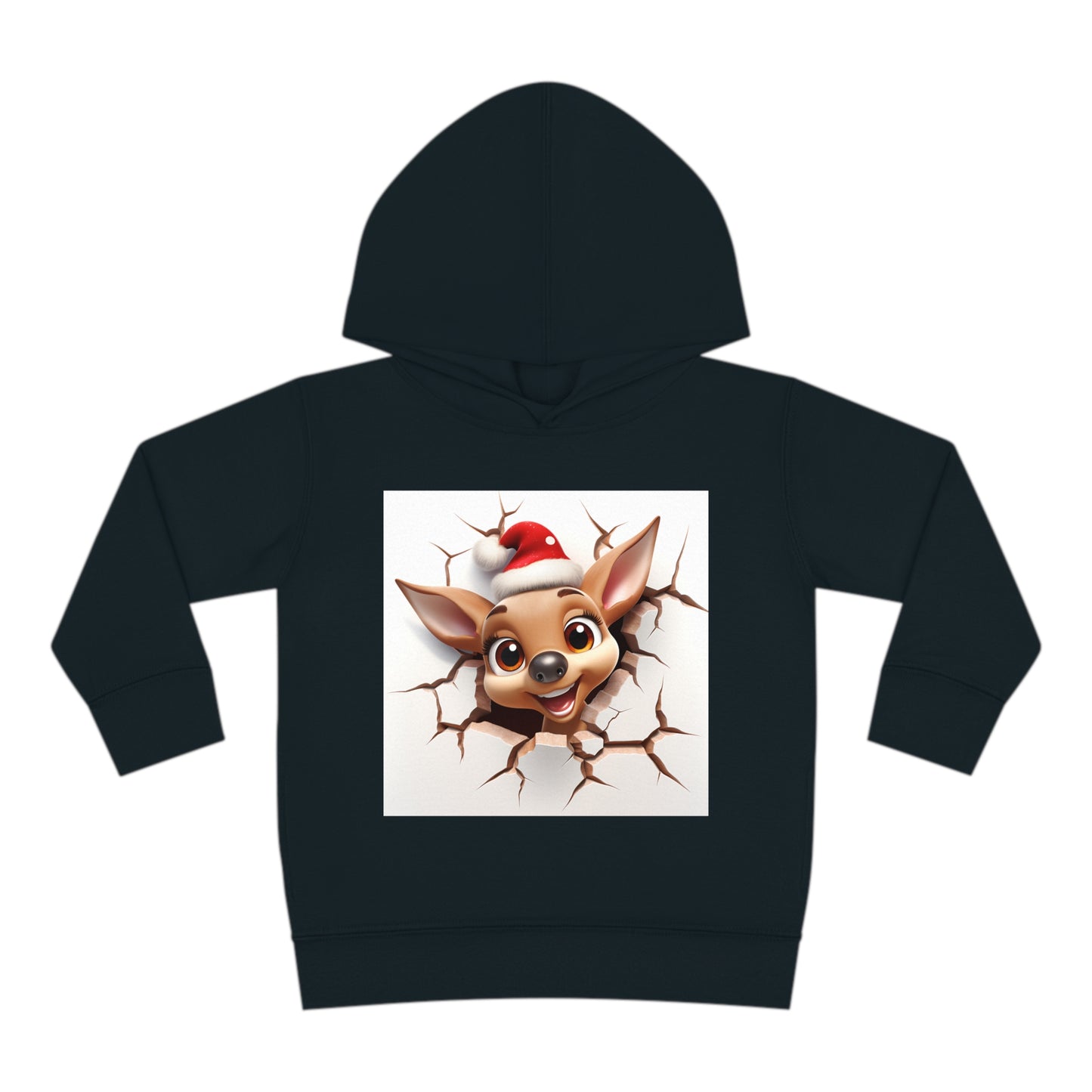 ~Fawn~ 3D Christmas Toddler Pullover Fleece Hoodie by Rabbit Skins