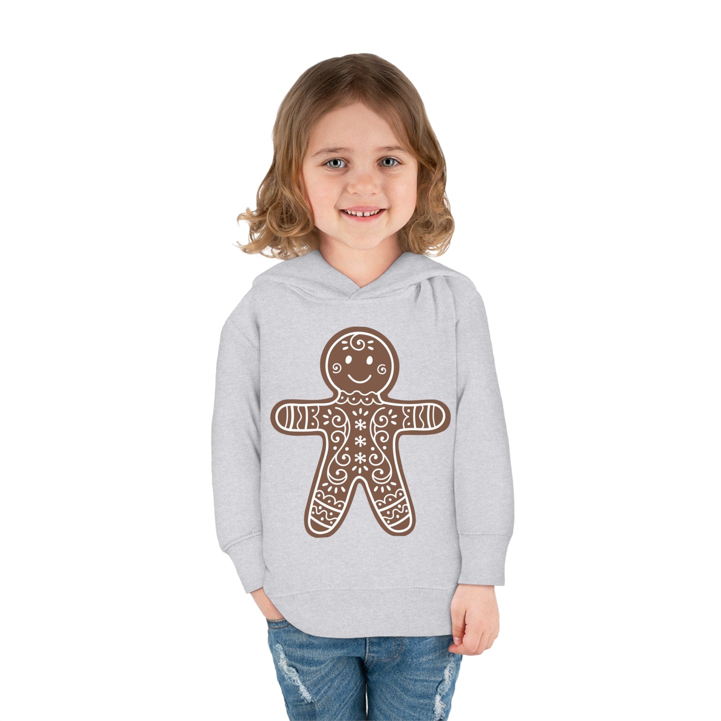 ~Gingerbread Man~ Christmas Toddler Pullover Fleece Hoodie by Rabbit Skins