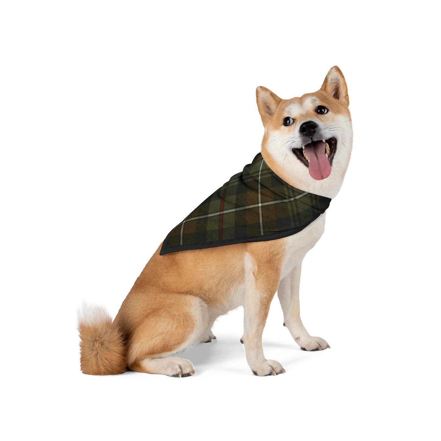 ~Green & Black Christmas Tartan~ Pet Bandana