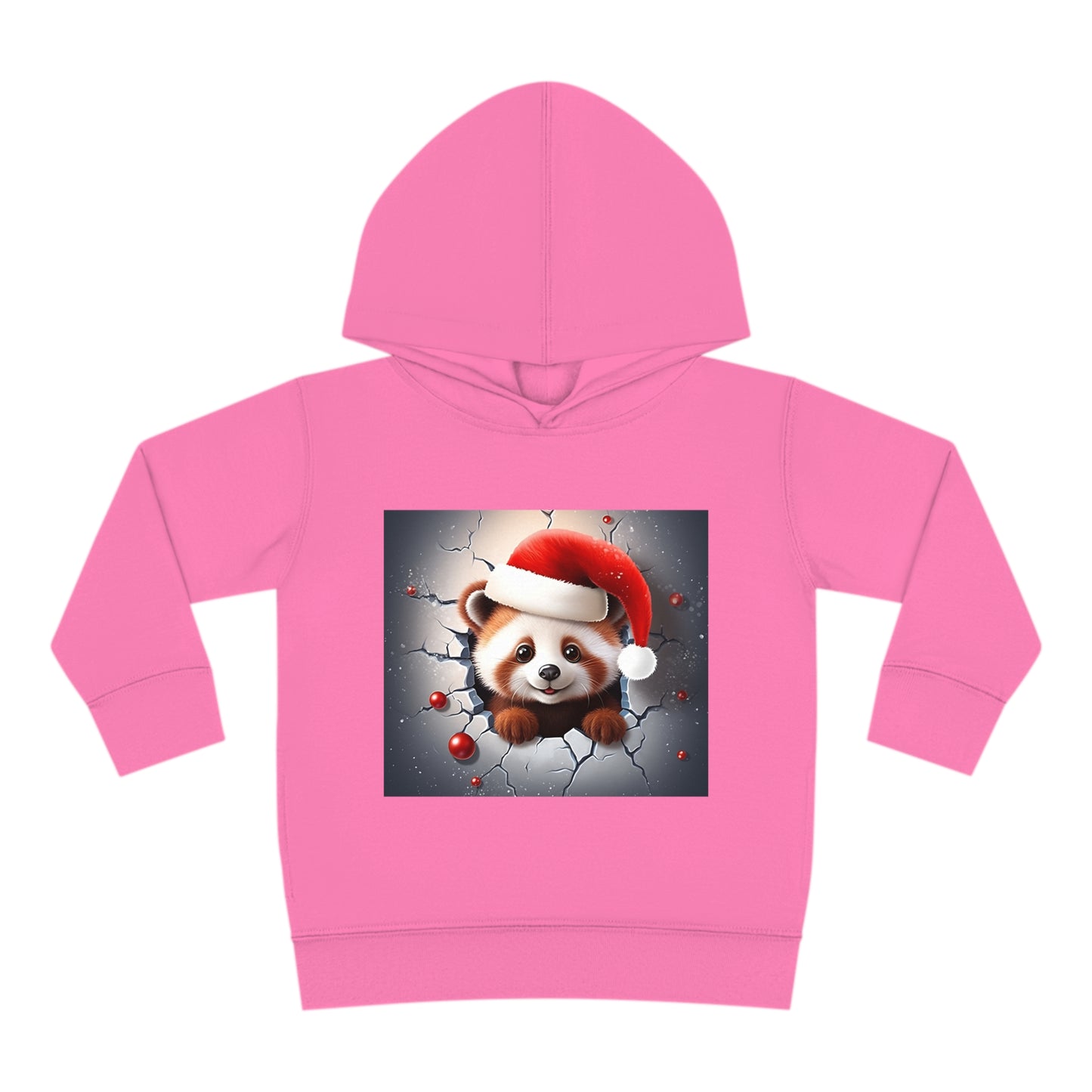 ~Red Panda Cub~ 3D Christmas Toddler Pullover Fleece Hoodie by Rabbit Skins