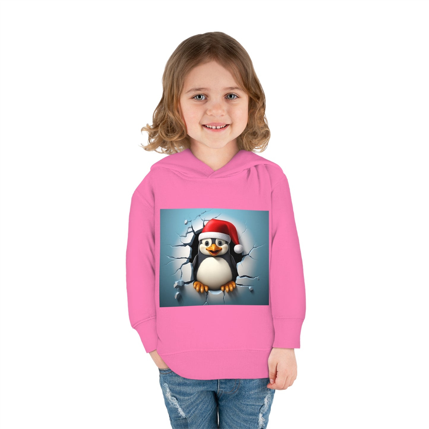 ~Penguin Chick~ 3D Christmas Toddler Pullover Fleece Hoodie by Rabbit Skins